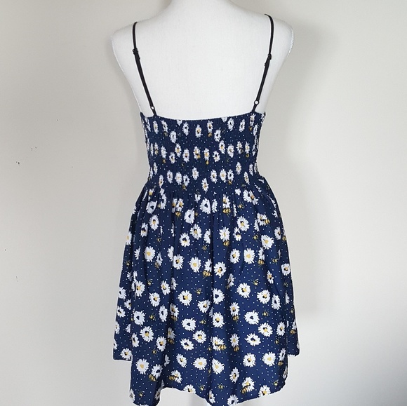 Blue floral spaghetti strap dress - Picture 4 of 6